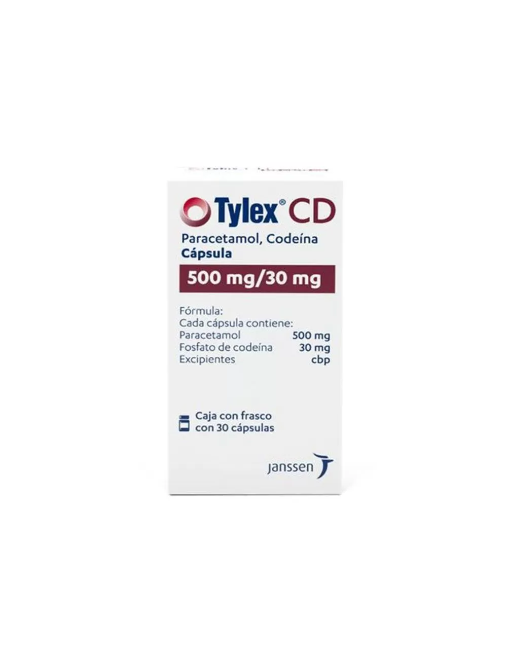 Tylex CD 500mg/30mg Caja Con 1 Frasco Con 30 Cápsulas - Rx1