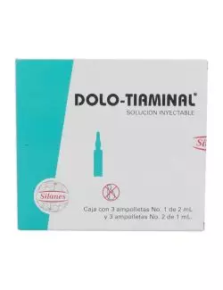 Dolo-Tiaminal Caja Con 3 Ampolleta No. 1 Con 2 mL y 3 Ampolletas No. 2 Con 1 mL