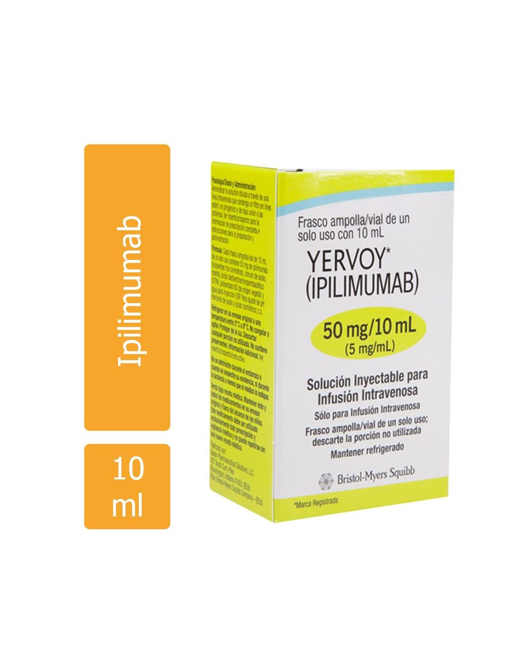 YERVOY® 50 mg/10 ml (Ipilimumab) - Vial de 10 ml - Bristol Myers- RX3