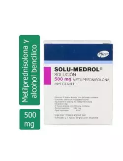 Solu-Medrol 500 mg Caja Con 1 Frasco Ámpula Con diluyente  y Liofilizado