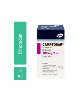 Camptosar 100 mg Solución Inyectable Caja Con Frasco Ámpula De 5 mL Rx3