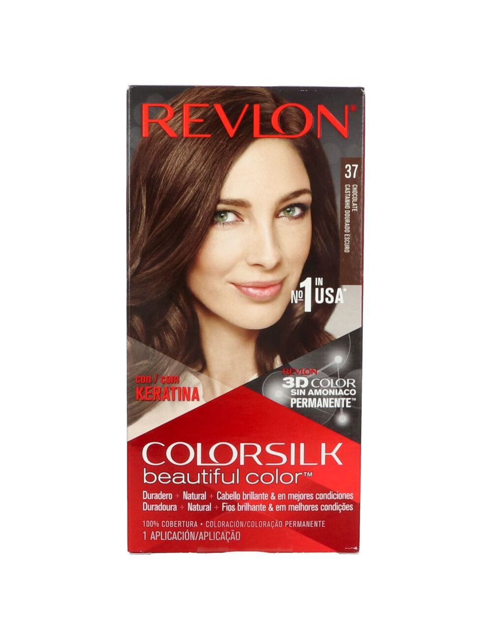 Tinte Revlon Colorsilk Chocolate 37 Caja Con Frasco Con 130 mL