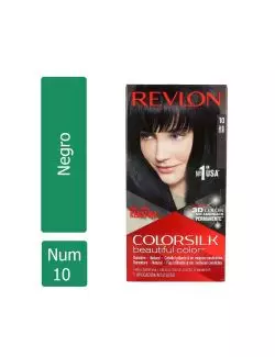 Tinte Revlon Colorsilk Negro 10 Caja Con Frasco Con 130 mL