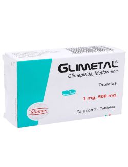 Glimetal 500 mg / 1 mg Caja Con 32 Tabletas
