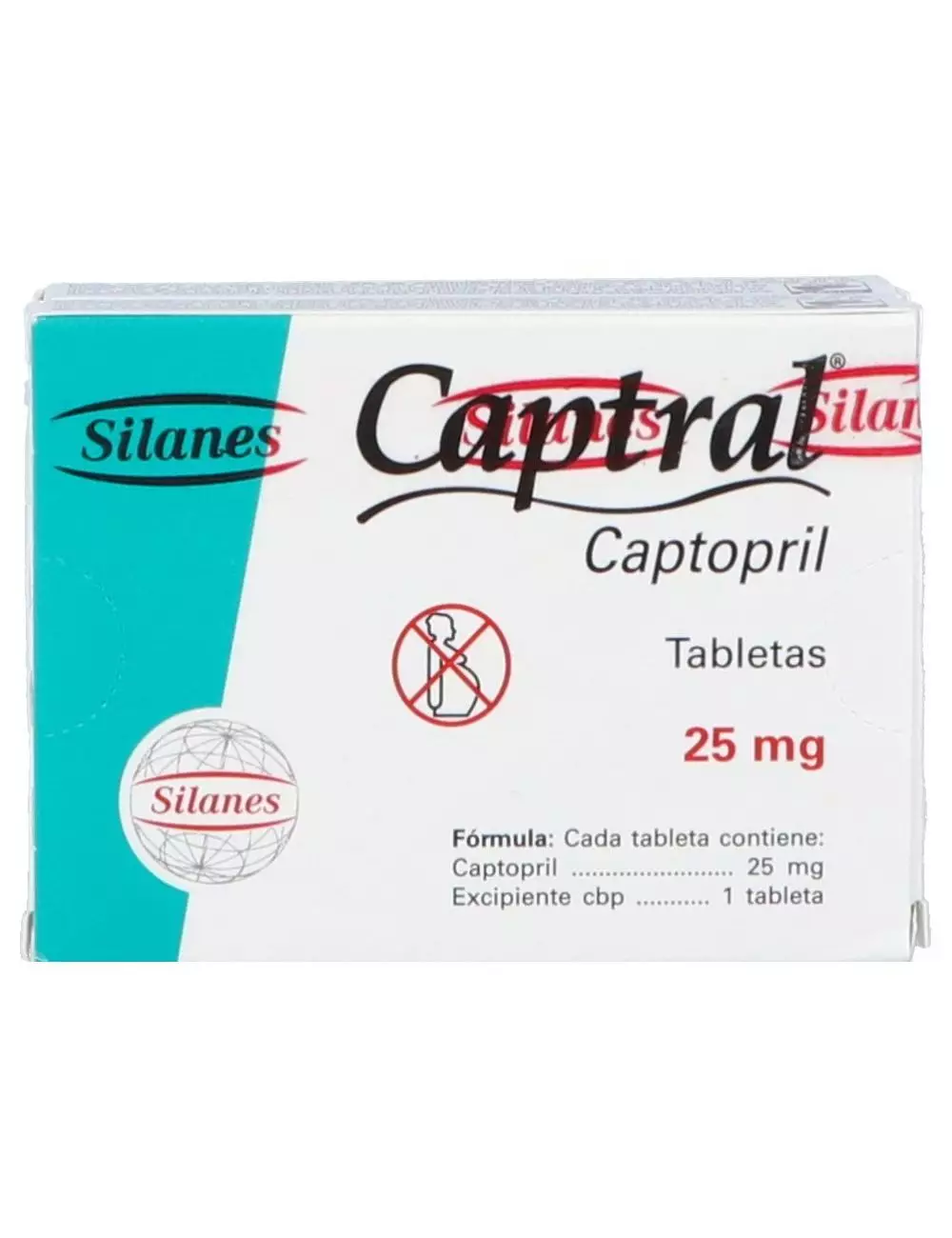 Captral 25 mg Caja Con 30 Tabletas