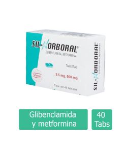 Sil-Norboral 2.5mg/500mg Caja Con 40 Tabletas Recubiertas