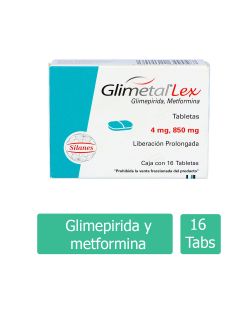 Glimetal Lex 4 mg / 850 mg Caja Con 16 Tabletas