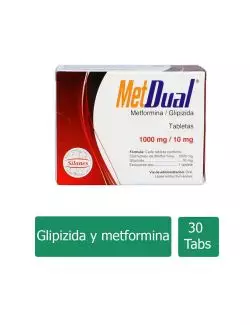 Metdual 10 mg / 1000 mg Caja Con 30 Tabletas