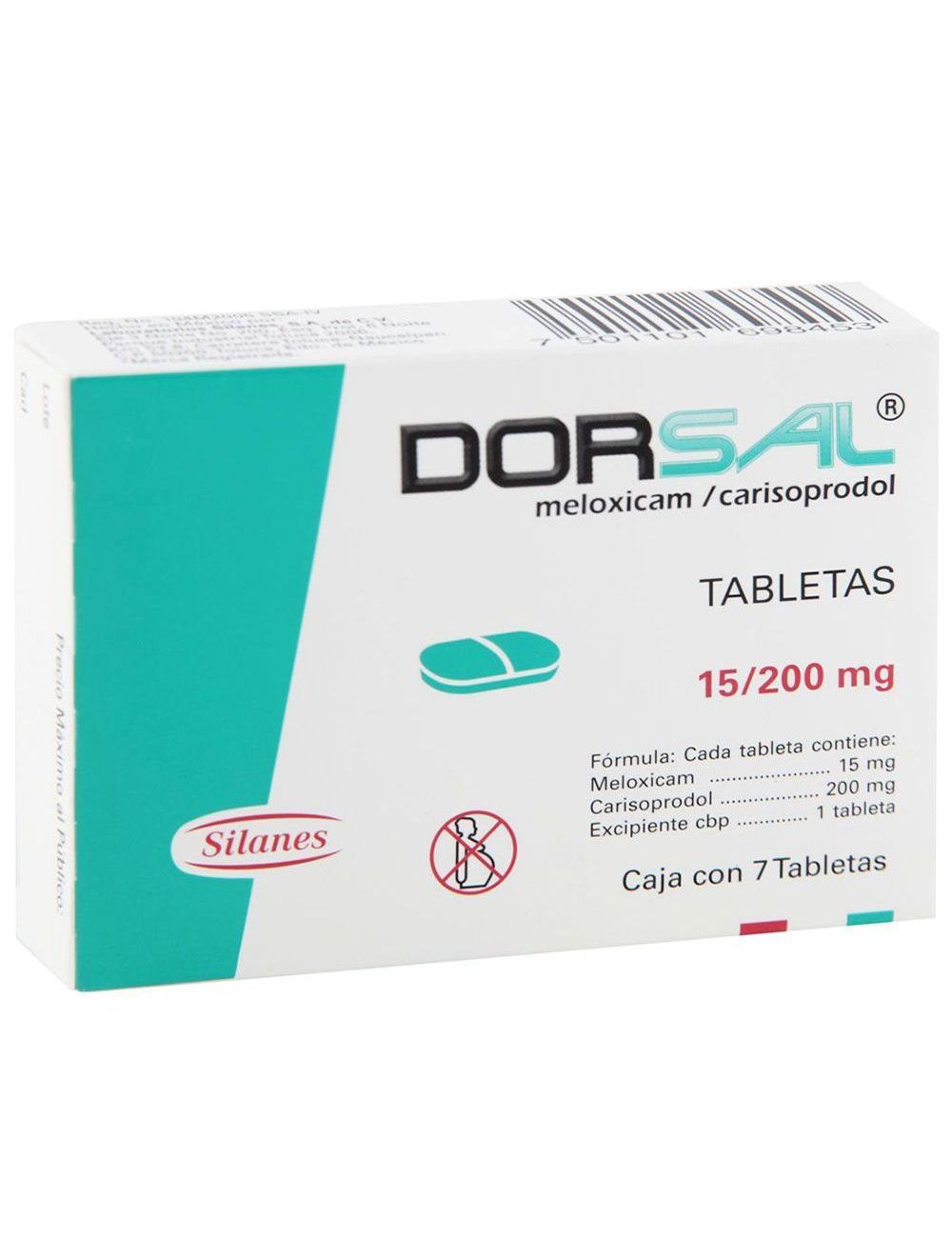 Dorsal 15 mg/200 mg Caja Con 7 Tabletas