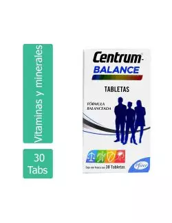 Centrum Fórmula Balanceada Caja Con Frasco Con 30 Tabletas