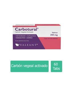 Carbotural 250 mg 60 Tabletas