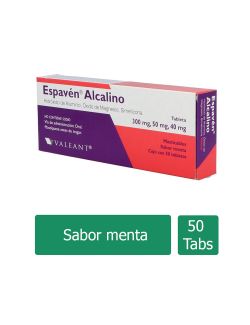 Espavén Alcalino 50 Tabletas Sabor Menta