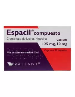 Espacil Compuesto 125 mg / 10 mg Caja Con 20 Cápsulas