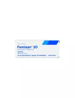 Femisan 3D 800 Mg  100 Mg Caja Con 3 Tabletas Vag.