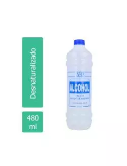 Alcohol Etílico Desnaturalizado Botella Con 480 Ml