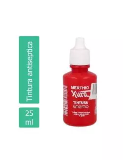 Kura X Merthio Tintura Antiséptico Frasco Gotero Con 25mL