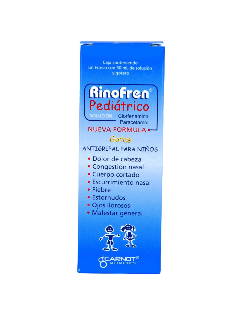 Rinofren Pediatrico Caja con Frasco De 30 mL Con Solución PET y Gotero