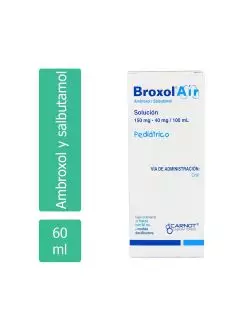 Broxol Air Solución Pediátrica 150 mg / 40 mg Caja Con Frasco Con 60 mL