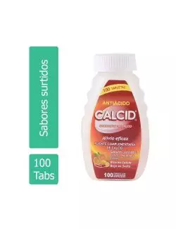 Calcid Frasco Con 100 Tabletas Masticables Sabores Surtidos