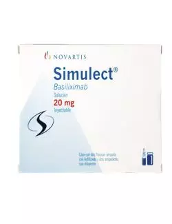 Simulect® 20 mg (Basiliximab) - 2 Ampollas con Liofilizado y Diluyente - Laboratorio Novartis - Rx3