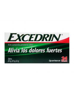 Excedrin 250 mg/ 250 mg/ 65 mg Caja Con Frasco Con 24 Tabletas