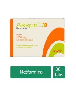 Akspri 1000 mg Caja Con 30 Tabletas Recubiertas