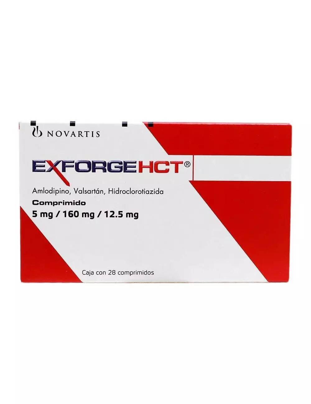 Exforge HCT 5mg / 160mg / 12.5mg Caja Con 28 Comprimidos