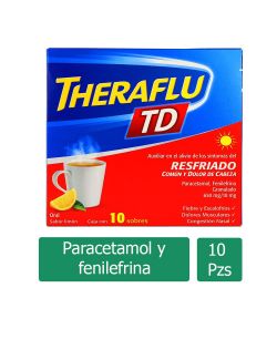 Theraflu Exthegran TD 650mg/10mg Granulado Caja Con 10 Sobres