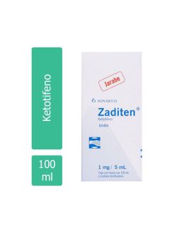 Zaditen Jarabe 1 mg / 5 mL Caja Con Frasco Con 100 mL