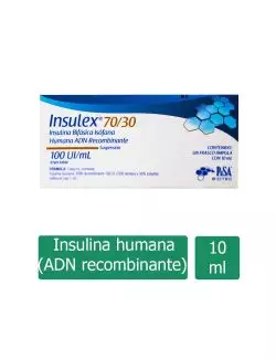 Insulex 70/30 100 UI Caja Con 1 Ampolleta De 10 mL - RX3