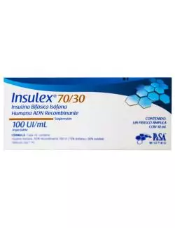 Insulex 70/30 100 UI Caja Con 1 Ampolleta De 10 mL - RX3