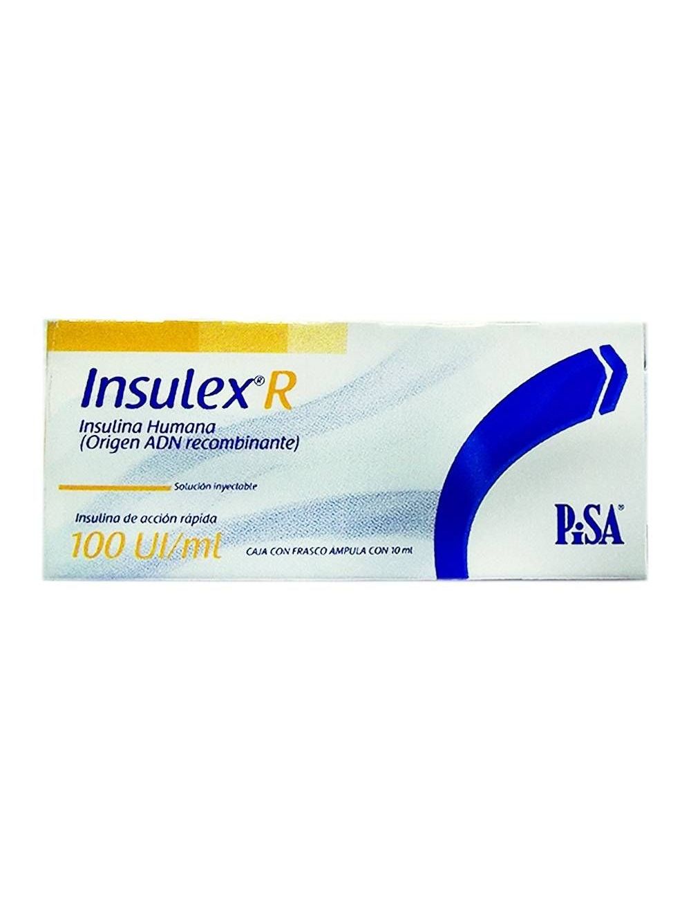 Insulex R 100 UI / mL Caja Con 1 Frasco Ampula - RX3