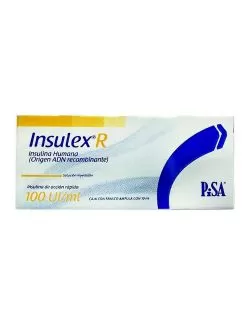 Insulex R 100 UI / mL Caja Con 1 Frasco Ampula - RX3