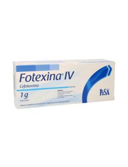 Fotexina I.V. 1g Caja Con Frasco Ámpula Con Polvo Y Ampolleta Con Diluyente - RX2