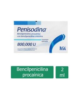 Penisodina 800 000 U Caja Con Frasco Ámpula Con Polvo Y Diluyente Con 2mL -RX2