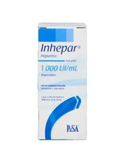 Inhepar 1000 UI/mL Caja Con 1 Frasco Ámpula De 10 mL - RX