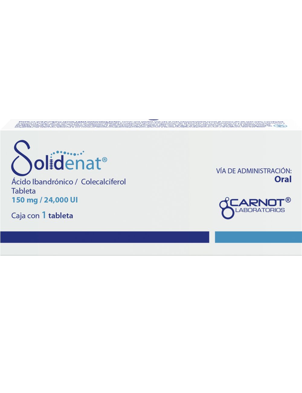 Solidenat 150 mg/24,000 UI Caja Con Una Tableta