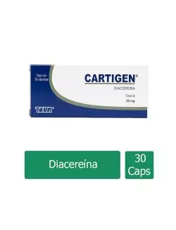 Cartigen® 50 mg - Caja con 30 Cápsulas | Dicareína | Teva