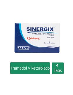 Sinergix 25 mg/10 mg Caja Con 4 Tabletas Sublinguales