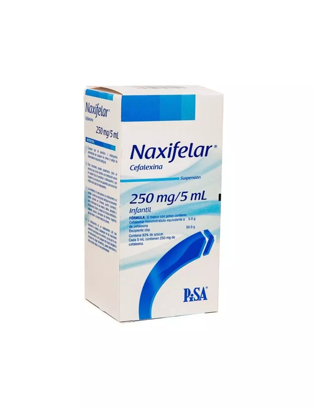 Naxifelar Suspensión Infantil 250 mg / 5mL Caja Con Frasco Con Polvo Para 100 mL RX2