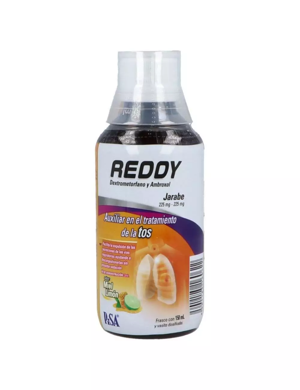 Reddy Jarabe 225mg/225mg Frasco Con 150mL Sabor Miel Con Limón