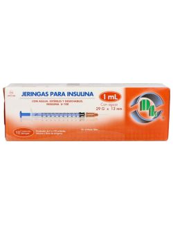 Jeringas Estériles Desechables 1 ml Insulina 100 U Con Aguja 29 g x 13 mm