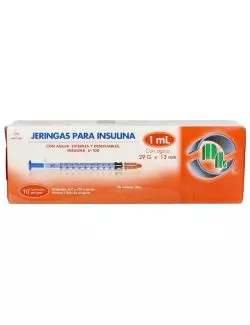 Jeringas Estériles Desechables 1 ml Insulina 100 U Con Aguja 29 g x 13 mm