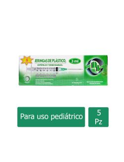 Jeringa Desechabe DL 3 mL 21 X 32 Caja Con 5 Piezas