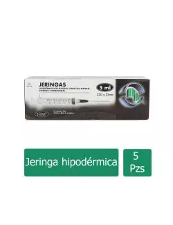 Jeringas Desechables DL 5 mL 22 g X 32 mm. Caja Con 5 Piezas