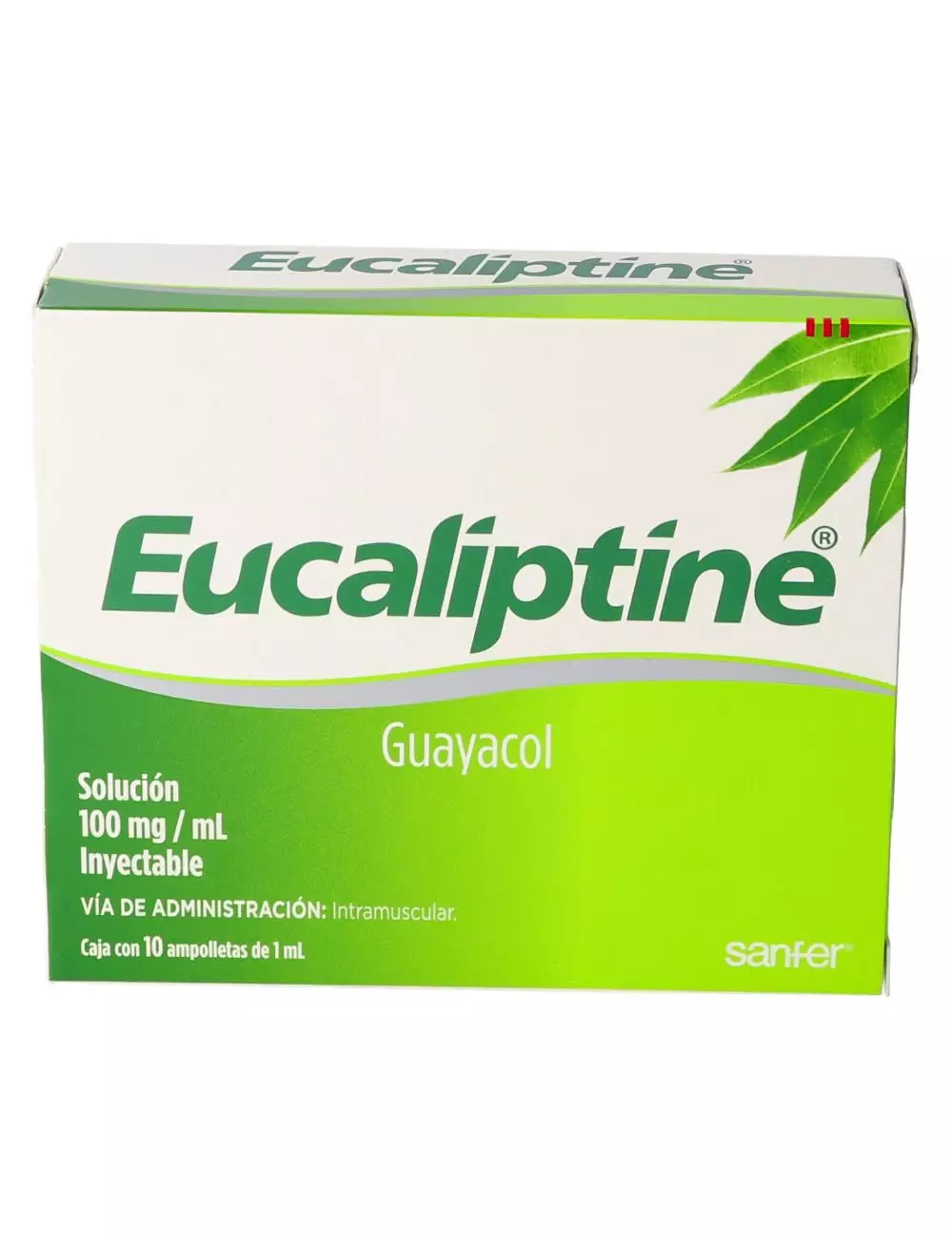 Eucaliptine 100 mg Caja Con 10 Ampolletas Con 1 mL