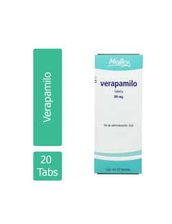 Verapamilo 80 mg Caja Con 20 Tabletas