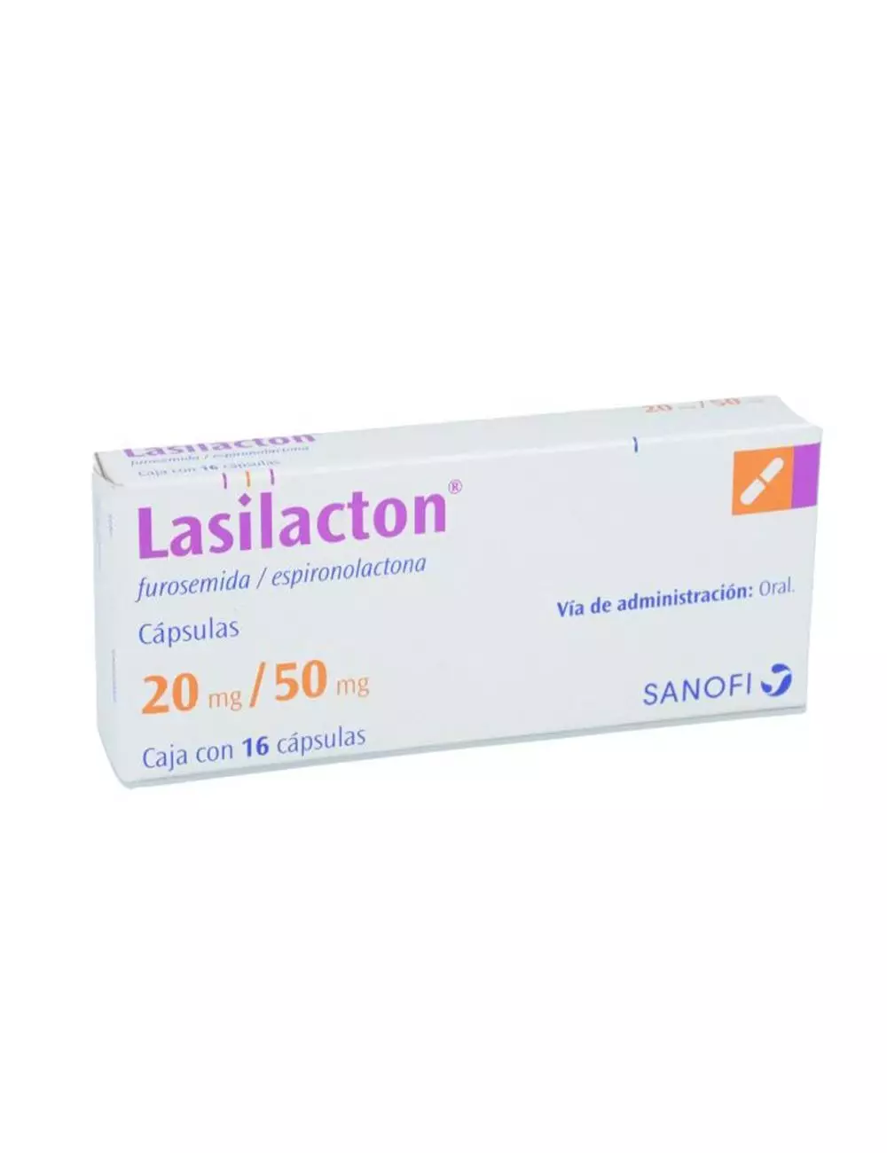 Lasilacton 20 mg / 50mg Caja con 16 Cápsulas