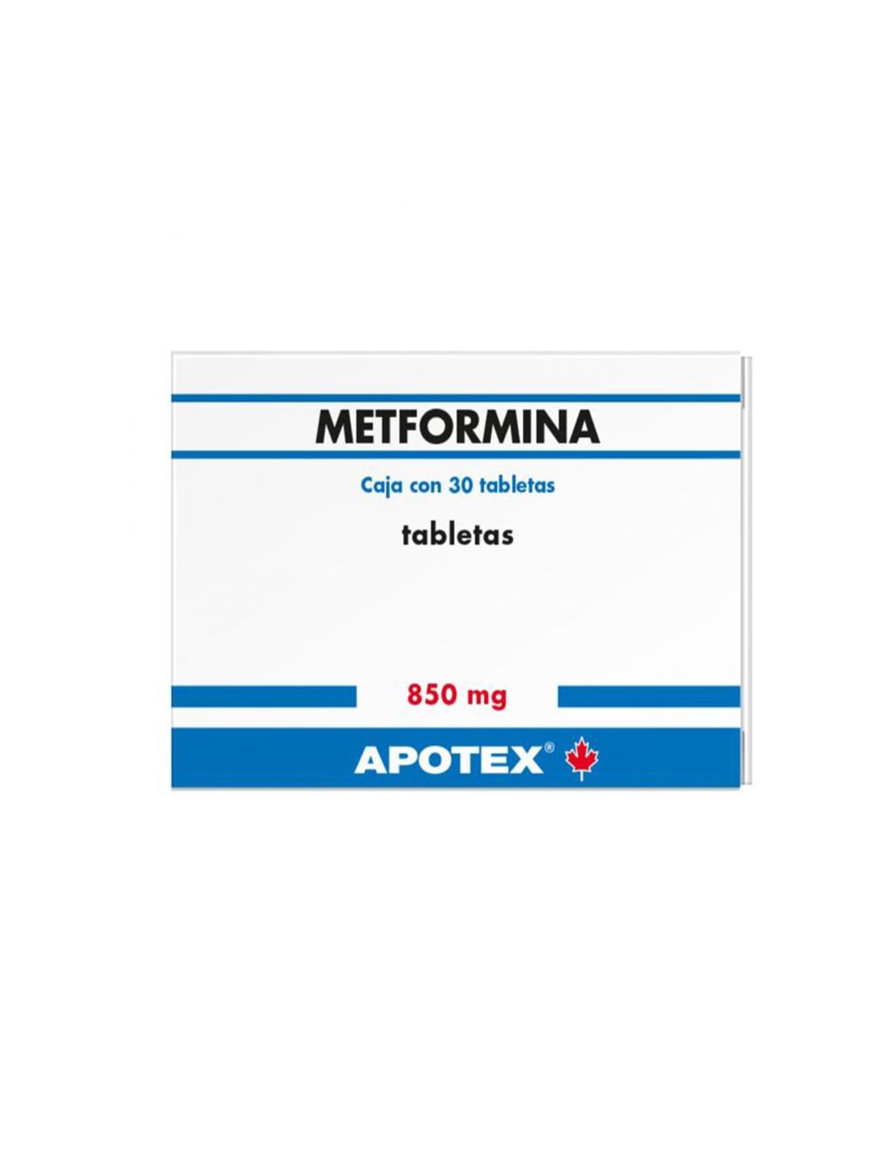 Metformina 850 mg 3pack de 30 tabletas cada uno