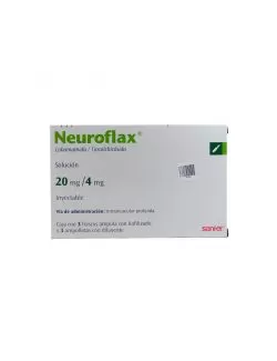 Neuroflax 20mg/4mL Caja x 3 ámpulas + 3 ampolletas con Diluyente.